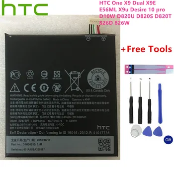 Původní B2PS5100 Baterie pro HTC One X9 Dual X9E E56ML X9u Touha 10 pro D10W D820U D820S D820T 826D 826W Dar nástroje +samolepky