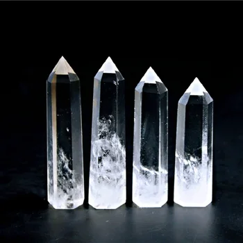 1PCNatural gem crystal dot Bílé Růže Crystal Quartz Léčení Kámen energie, minerální Obelisk domácí dekoraci