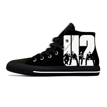 U2 Vysoké Tenisky hudba Rocková kapela Pánské Dámské Teenager Ležérní Plátno Boty Běžecké Boty, 3D Tisk Prodyšná Lehká obuv