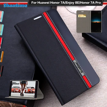 Kniha Případ Pro Huawei Honor 7A Pro Podnikání Flip Pouzdro Kožená Peněženka Pouzdro Pro Huawei Honor 7A Pro Tpu Měkké Silikonové Zadní Kryt