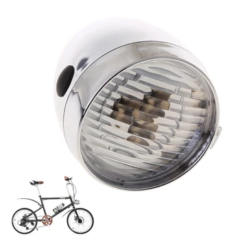 Klasické Retro Efektivní Kolo Head Light Super Jasné LED Kov Chrom Kola Světlomet Cyklistika Osvětlení Noční Jízda