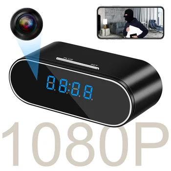 1080P Bezdrátové Wi-fi Kamera, Hodiny, Domácí Bezpečnostní Monitorovací Kamera Chůva Cam 140 Úhel Noční Vidění Detekce Pohybu