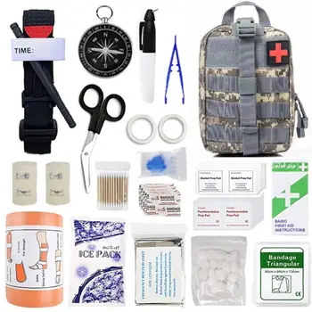 Vojenské EDC Taktické Kit, První Pomoc Taška Nouzové Přežití Lov Kit Pro Camping Kit Pouch Venkovní Přežití Převodovky Pouzdro