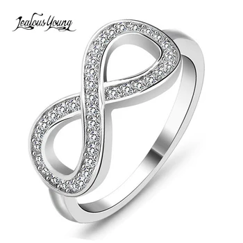 Módní Stříbrné Barvy drahokamu Prsten pro Ženy, Dívka s Luxusními Zirkony Prsteny Jasné, Křišťálové Šperky Svatební Dar