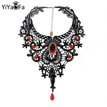 YiYaoFa Ručně vyráběné Krajky náhrdelník Náhrdelník pro Ženy Cosplay Příslušenství Šperky Prohlášení Náhrdelník Obojek Lady Party Šperky Y432