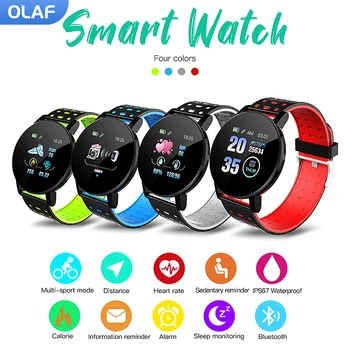 Olaf 119Plus Inteligentní Bluetooth Hodinky Pro IOS, Android, Muži, Ženy, Fitness Tracker Sport Náramek Srdeční Frekvence, Krevní Tlak Smartwatch