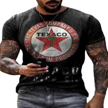 2021 Nové Pánské 3D T-shirt Krátký rukáv Muž Krátký Rukáv pěticípá hvězda Tisk T-košile Nadrozměrné Vintage Pro muže Topy