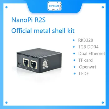 Nanopi R2S Oficial Metalen Shell Openwrt Systeem RK3328 Mini Router s Duální Gigabit Poort 1Gb Grote Geheugen