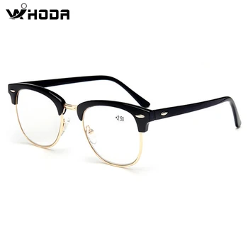 Plastové Titanové Brýle Semi-bez Obrouček Brýle Muži Ženy Dalekozrakosti Dárek pro otce +1.50 +2.00 +2.50 +3.00 Case R101