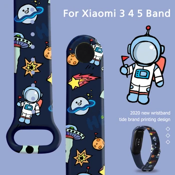 Pro Xiaomi Mi Band 7 5 4 3 6 Silikonové Náramek Popruh Náhradní Příslušenství Barevný Náramek pro Xiomi MiBand 5 poutko na Zápěstí