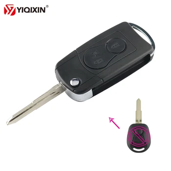 YIQIXIN 2 Tlačítka Upravené Flip Floding Vzdálené Klíče od Auta Shell Kryt Fob Pro Ssangyong Actyon Kyron SUV Rexton Car Styling