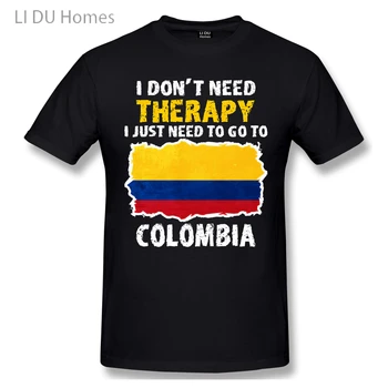 LIDU Kolumbie T Košile, Ženy, Muže T-košile Bavlna Letní Trička Krátký Rukáv Grafické Tee Tops