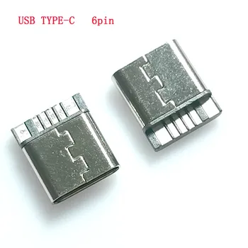 5KUSŮ USB Type-C Svařovací Drát Typ Ženské Základny 2póly/6pin Krátké Tělo 10.0 Jednoduchý Model