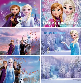 Disney Frozen Anna Elsa, Princezna Narozeniny Pozadí Dekory Vinylové Tkaniny Strany Kulis Miminko Dodávky Děti, Dívky, Dárky