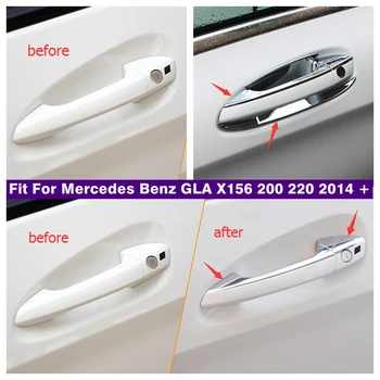Door Pull Handle / Mísa Dekor Kryt Střihu Pro Mercedes Benz GLA X156 200 220 2014 - 2019 ABS, Chromované Vnější Doplňky, Díly