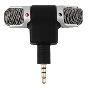 Vysoký Výkon, 3,5 mm Jack Přenosný Mini Mikrofon Digitální Stereo Mikrofon pro Záznamník Mobilní Telefon Zpívat Píseň Karaoke