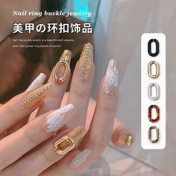 30ks Začátku Podzimu Nail Art, Prsten, Šperky Spony Multi-Barvy Nail Art 3D Přívěsky Ovál Manikúra Dekorace v Japonském Stylu
