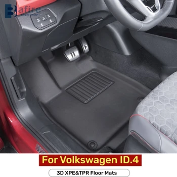 BAFIRE 3D Rohože na Zakázku Pro Volkswagen ID.4 XPE&TPR Upgrade Podlaha Vložka Všech Povětrnostních Non-Slip Koberec TPE Kufru Mat