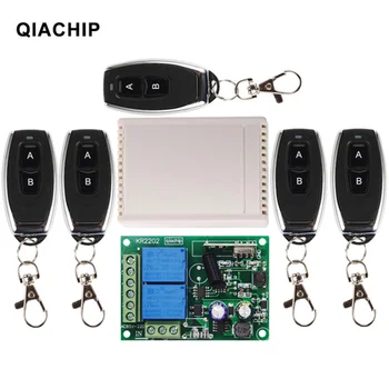 QIACHIP 433Mhz Univerzální Bezdrátové Dálkové Ovládání Přepínač AC 85V 110V 220V 2CH Relé Přijímač Modul & RF 433 Mhz pro Vypínač
