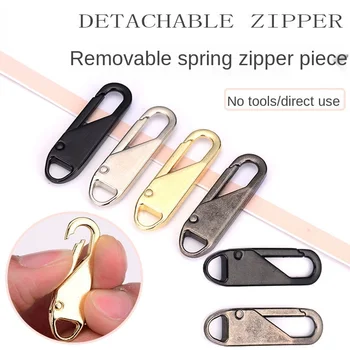 Odnímatelné Zip Vedoucí Kování Universal Zip Head Lock Zip Kování Přívěsek Velkoobchod Zip Pull Kabelku, Oblečení, Opravy, Výměna