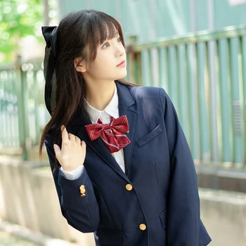 University School Girl Sako Zimní Školní Uniforma Navy Kabát Japonské Střední Škole Uniformy Oblek Dívka Studenti Bunda Seifuku