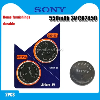 2ks Originální Sony knoflíková Baterie CR2450 5029LC BR2450 BR2450-1W CR2450N ECR2450 DL2450 KCR2450 LM2450 Pro Hodinky, Hračky, Dálkové
