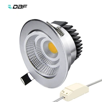 [DBF]Stříbro Bydlení LED COB Downlight Stmívatelné AC110V/220V 6W/9W/12W/15W/18W Zapuštěné LED Bodové Světlo Dekorace Stropu Lampa