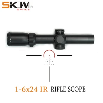 Doprava zdarma Lov 1-6x24 Puška Obory Taktické Zaměřovače šok důkaz Riflescopes 30mm kroužky
