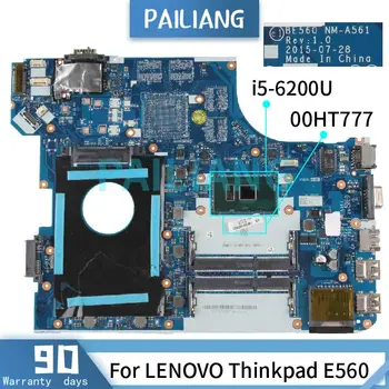 PAILIANG Laptop základní desky Pro LENOVO Thinkpad E560 i5-6200U základní Deska CN-00HT777 NM,-k A561 SR2EY DDR3 tesed