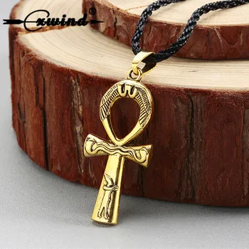 Cxwind Retro Ankh Náhrdelník Kříž Přívěsek & Lano Řetěz, Klíč Nilu Muži Ženy Šperky Egyptský Kříž Kouzlo Amulet Šperky