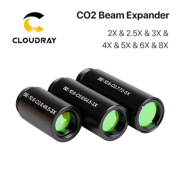 Cloudray 10600nm CO2 laser Laser Beam Expander 2X 2.5 X 3X 4X Galvanometr Laserové Značení Čočky Optiky Paprsek Rozšířit