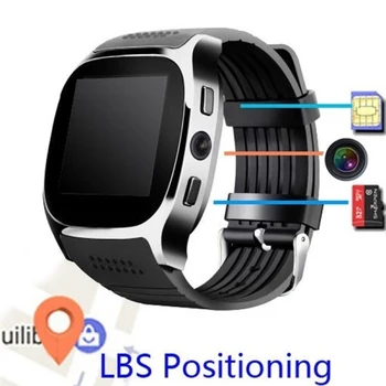 T8 Bluetooth 1.58' Chytré Hodinky Podporují SIM/TFcard LCD Dotykový Displej Fitness Tracker Sport Hodinky, Dálkové Ovládání Kamery