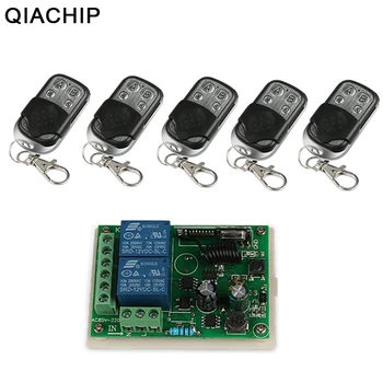 QIACHIP 433Mhz Univerzální Bezdrátové Dálkové Ovládání Přepínač AC 110V 220V 2CH RF Relé Modulu Přijímače a 433 Mhz RF Dálkové Ovládání