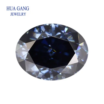 Safírové Modré Oválné Drahokamy Moissanite Kámen 4x6-10x12mm 0.5-6ct ztráty může překročit stanovené hodnoty Drahokamy Moissanite Projít Diamant Tester S GRA Certifikát
