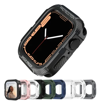 Robustní Kryt pro Apple Watch Pouzdro 44 mm 40 mm 45 mm 41 mm se 6 5 4 3 iWatch Příslušenstv TPU Chránič Obrazovky Apple watch serie 7 případ