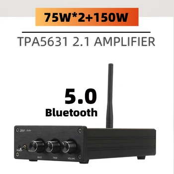 HIFIDIY 2.1 Subwoofer Zesilovač TPA5631 Audio 75W*2+150W Sub ZESILOVAČ, Hotový výrobek, stroj Nezávislé Bluetooth 4.2 5.0