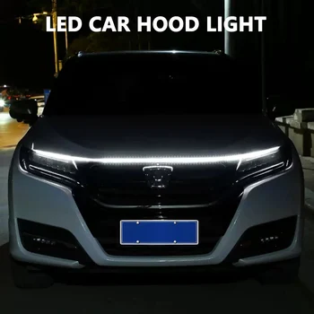 LYMOYO 1KS Nové Auto Hood Flexibilní LED ngine Kryt Dekorativní Atmosféru Lampa Pro Auto Denní Běžící Světlo Strip 12V Univerzální
