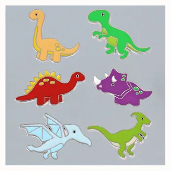 Krásná Barva Malý Dinosaurus Karikatura Brož Originalitu Klopový Odznak Džínové Bundy Batoh Pin Děti Módní Šperky Dárky