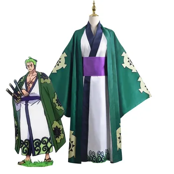 Anime Roronoa Zoro Cosplay Kostým Roronoa Zoro Kimono Kostýmy, Kompletní Set Pro Dospělé Cosplay