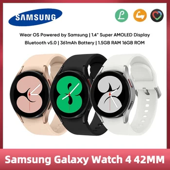Originální Hodinky Samsung Galaxy 4 Bluetooth SM-R870 42mm NFC AMOLED Displej Měření Krevního Tlaku R870 44mm Smartwatch GT3