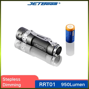 JETBeam RRT01 Taktická Svítilna 950LM 3-Režimy s Micro-USB Nabíjecí 18350 Baterie Camping Pochodeň Nouzové světlo Lucerny