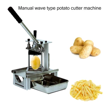 Ruční vlna deska kráječ stroj z nerezové oceli čip řezací stroj komerční brambor čip řezací stroj