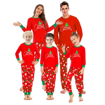 Vánoční Pyžama Nastavit Rodinu Odpovídající Dospělé Ženy, Muže, Dítě, Chlapec, Dívka Svátek Vánoční Pyžamo Noční Prádlo Pyžama Pyžama Pyžama Sada