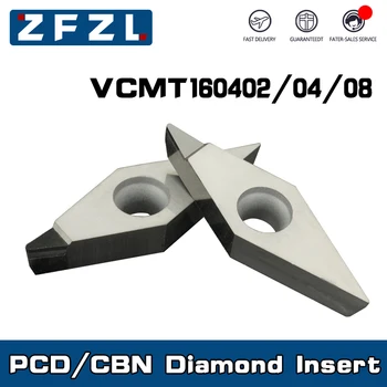 2KS VCMT160404 VCMT160402 VCMT160408 Diamant, PCD, CBN Soustružnické Destičky VCMT CNC Vnitřní Soustružení, Nástroje