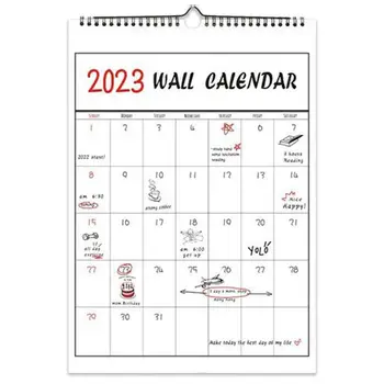 2023 Roztomilý Jednoduchý Nástěnný Kalendář Týdenní Měsíční Plánovač Programu Organizátor Domácí Kanceláři Visí Nástěnný Kalendář, Denní Plán Planner