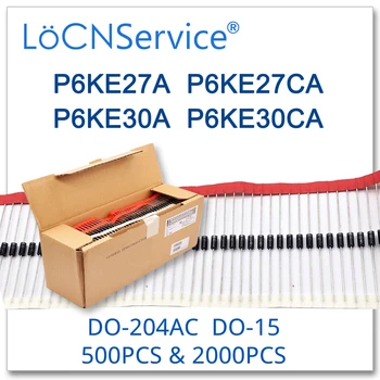 LoCNService 500PCS 2000PCS-204AC-15 P6KE27 P6KE27A P6KE27CA P6KE30 P6KE30A P6KE30CA P6KE TVS Dioda Vysoce kvalitní TELEVIZORY