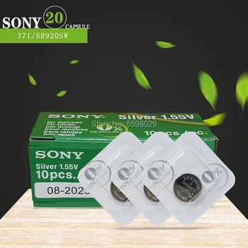 20ks Sony 371 SR920SW 920 LR920 AG6 LR920 LR69 171 1.55 V, Silver Oxide Sledovat stav Baterie, Hodinky Baterie, jedno zrnko balení