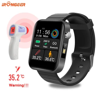 Bluetooth inteligentní hodinky ženy muži krokoměr sport fitness náramek monitorovat tělesnou teplotu, EKG, PPG smartwatch android 2022