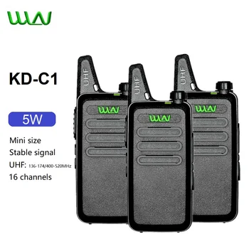 Walkie Talkie Rádio Mini Scanner WLN KD-C1 5W Ham Rozhlasových Stanic Amatérské hf Vysílač UHF Silný Signál kdc1 pro Děti Hračka