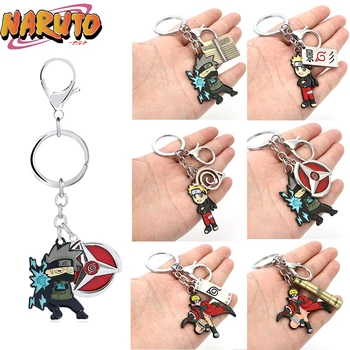 Anime Naruto Obrázek Kovová Klíčenka pro Auto Klíče, Cetky, Doplňky, Sasuke Kakashi Bag Batoh na Krk Panenka Ženy Šperky